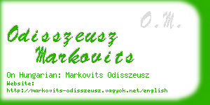 odisszeusz markovits business card